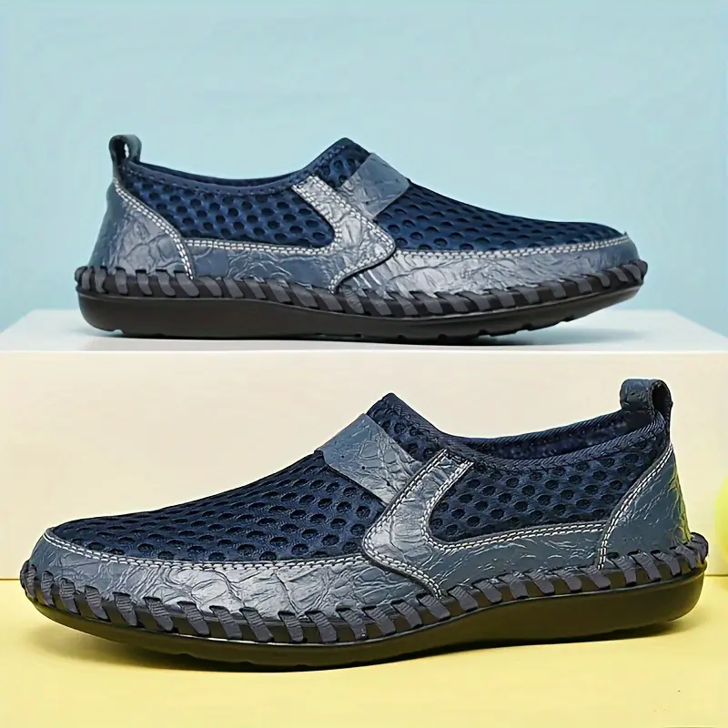 Summer Sale 70%π₯ Mens' Summer Slip-on Shoes, Breathable Mesh Leather Loafers