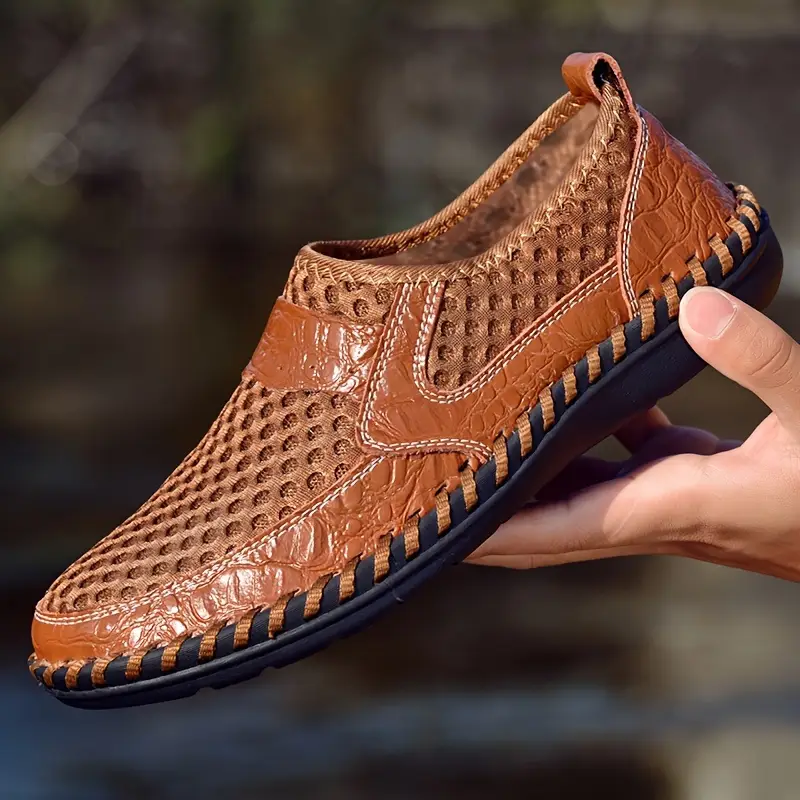 Summer Sale 70%π₯ Mens' Summer Slip-on Shoes, Breathable Mesh Leather Loafers
