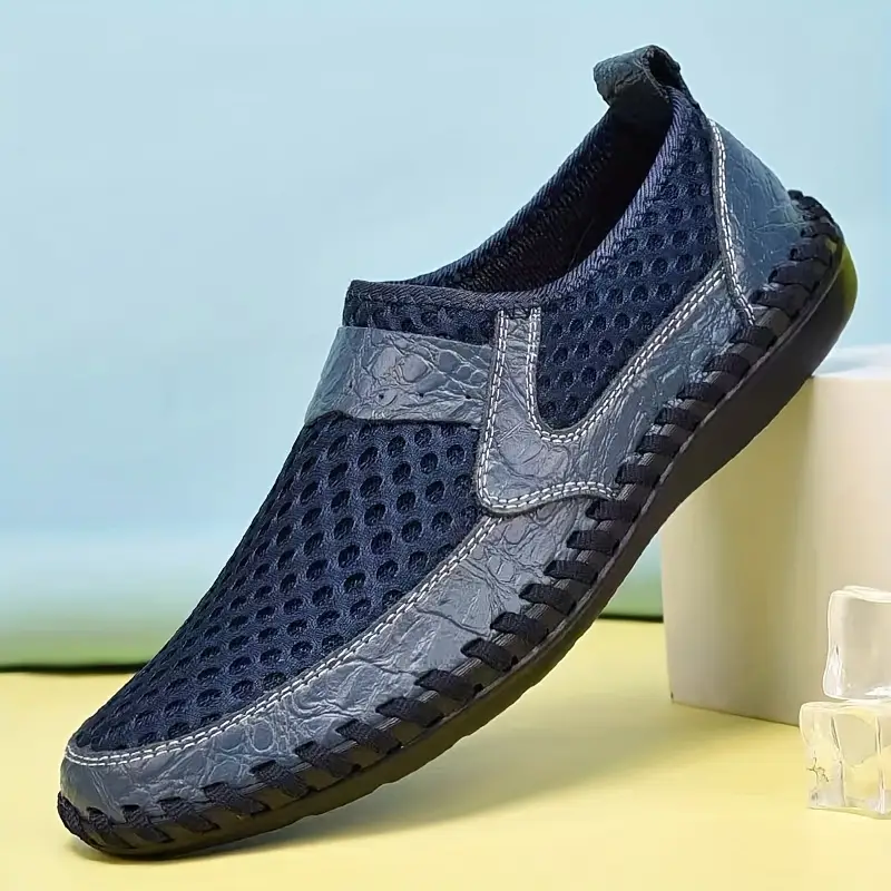 Summer Sale 70%π₯ Mens' Summer Slip-on Shoes, Breathable Mesh Leather Loafers