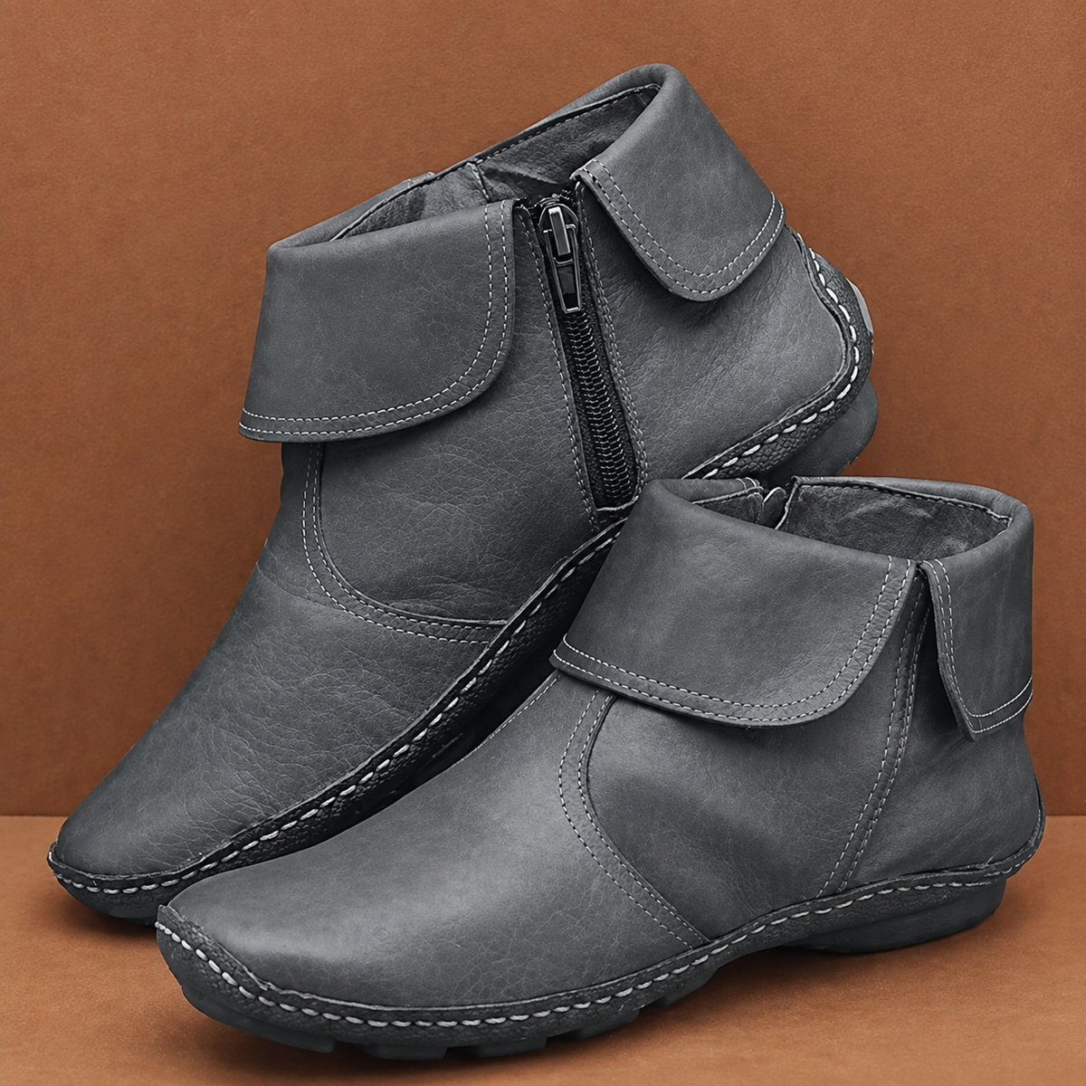 Marlowe™ Easy-Zip Roomy-Toe Ankle Boots