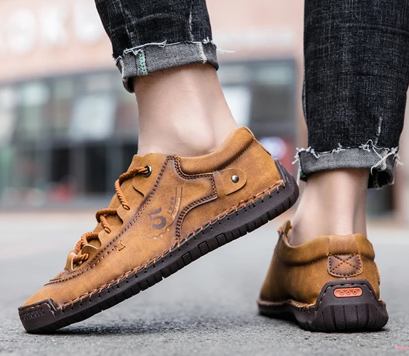 Handcrafted Classic Women's Casual Sneakers, Vintage Orthopedic Ankle Boots