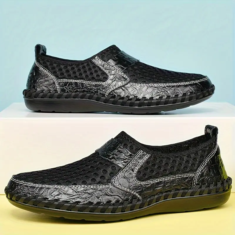 Summer Sale 70%π₯ Mens' Summer Slip-on Shoes, Breathable Mesh Leather Loafers
