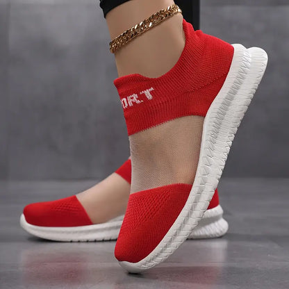 Last day 50% Off💕 Women's Breathable Slip-On Sneakers - Lightweight Casual Shoes with Ergonomic Arch Support