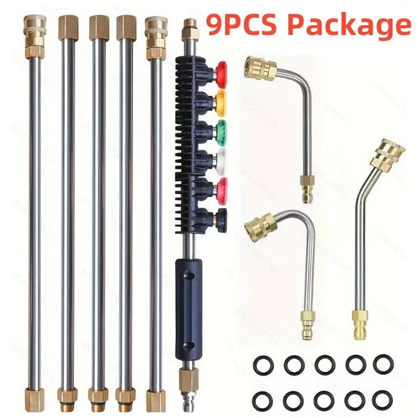 4000 PSI Telescoping High Pressure Washer Wand Set for Gutter & Roof Drainage & Walls Cleaning