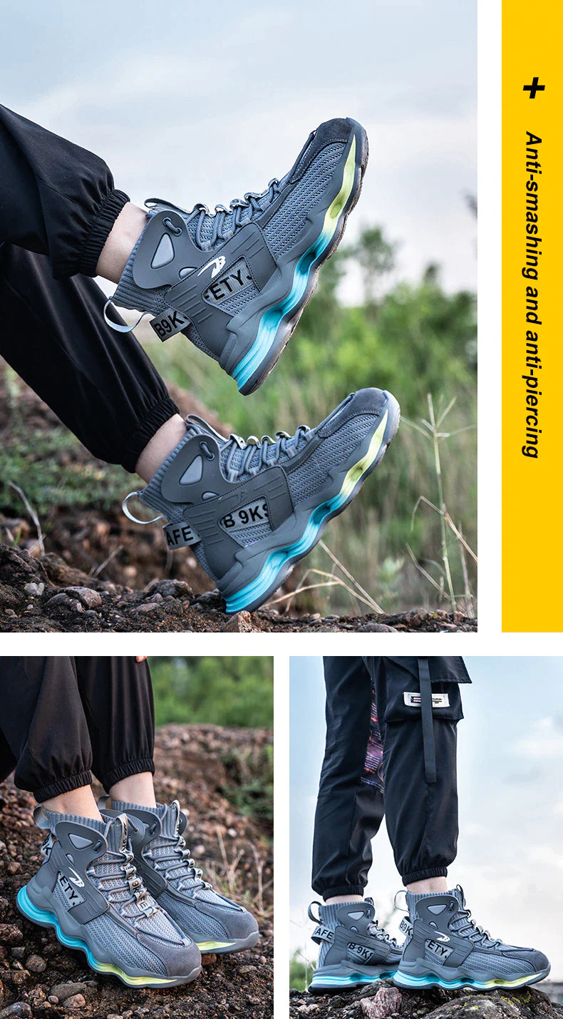 2023 New-in🔥Men Safety Boots, Anti-smash Steel Toe Cap Indestructible Shoes