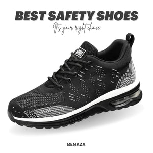 2023 Men's Steel Toe Safety Shoes, Anti-Smash Air Cushion Indestructible Working Shoes