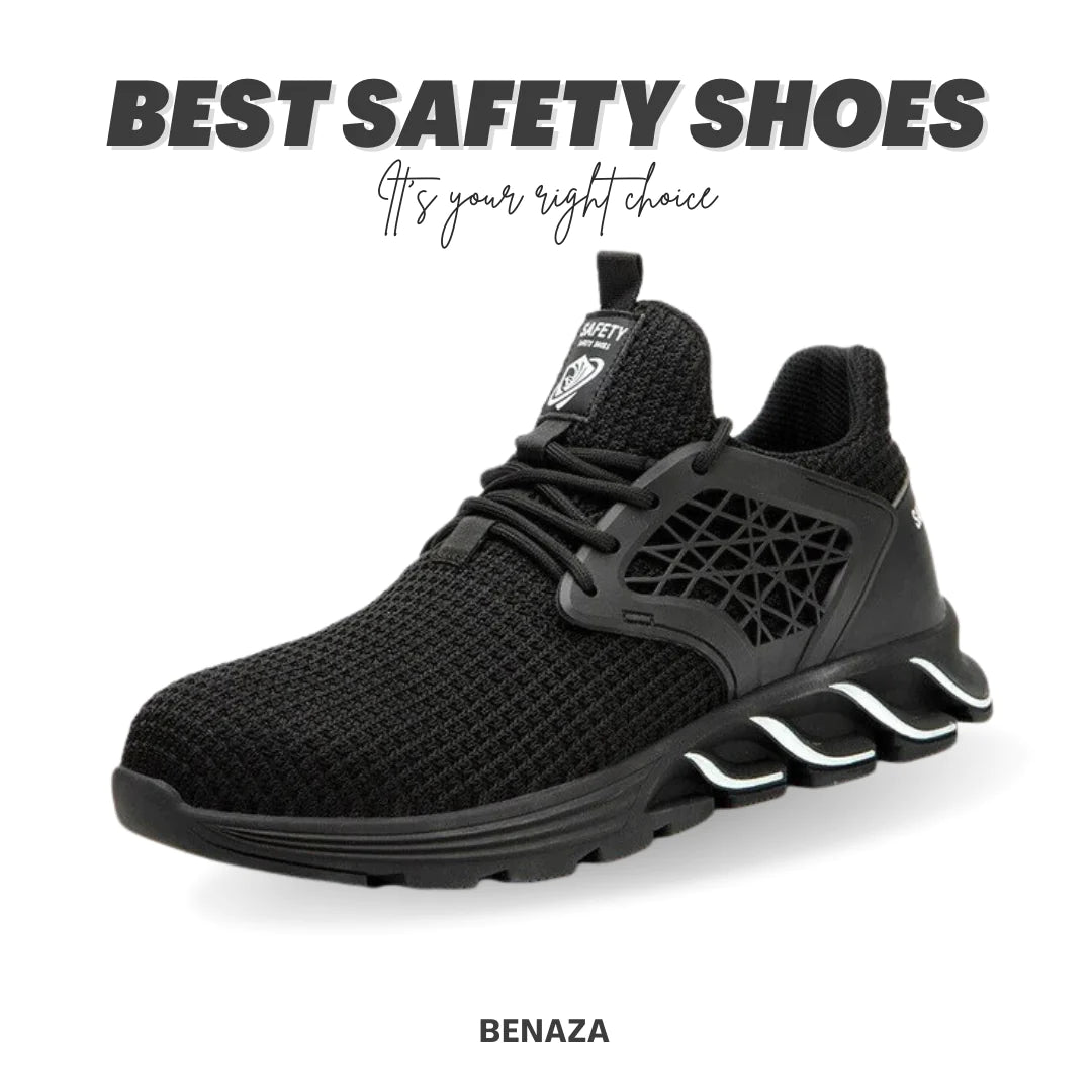 2023 Men's Steel Toe Safety Shoes, Puncture Proof Anti-skid Indestructible Work Shoes