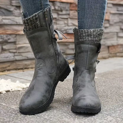 Last Day 50% OFF- Vintage Classic Elegant 's Mid-Calf Boots, Cozy Ankle Boots