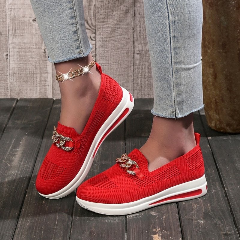 2023 New-in🔥Women's Woven Breathable Casual Wedge Sneakers