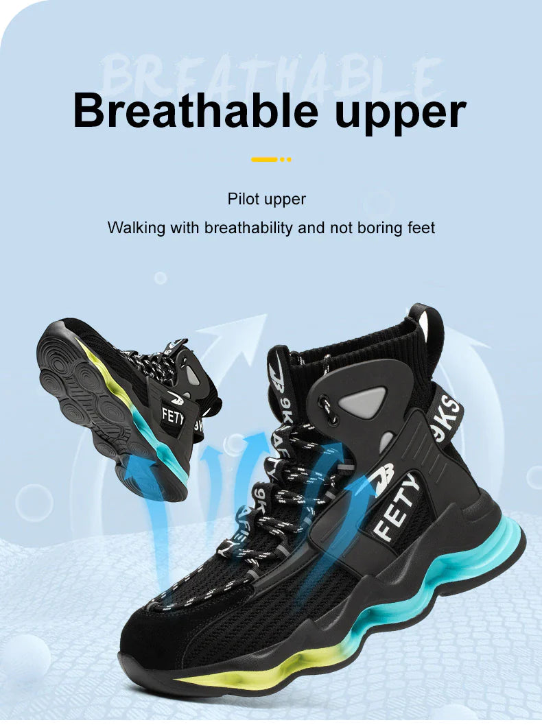 2023 New-in🔥Men Safety Boots, Anti-smash Steel Toe Cap Indestructible Shoes
