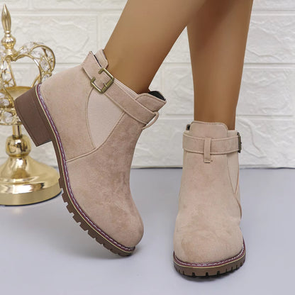 Women’s New Fall Chelsea Leather Ankle Boots – Comfortable, Roomy Toe & Low Heel