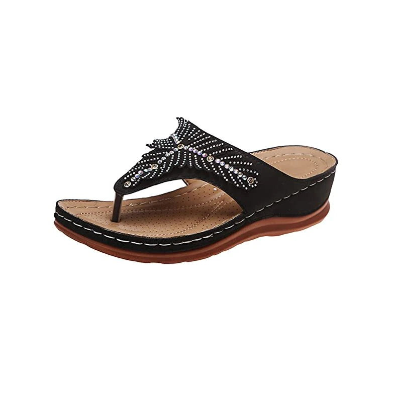 🔥On This Week Sale OFF 70%🔥2023 Women Casual Sandals, Crystal Rome Fashion Clip Toe Slippers
