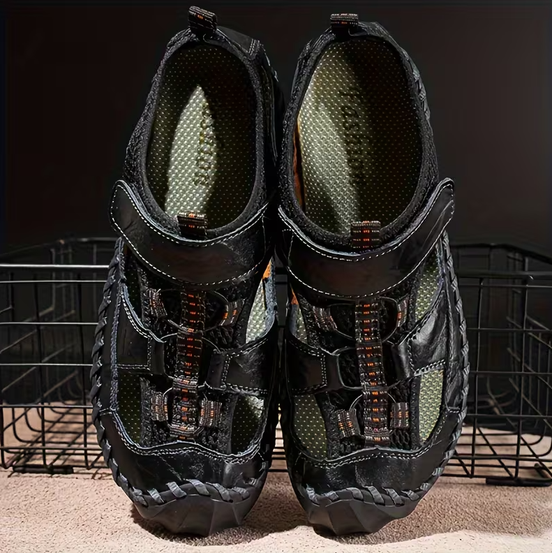⏰Summer Promotion 50% OFF 🔥 Men's Handmade Cowhide Breathable Mesh Walking Shoes