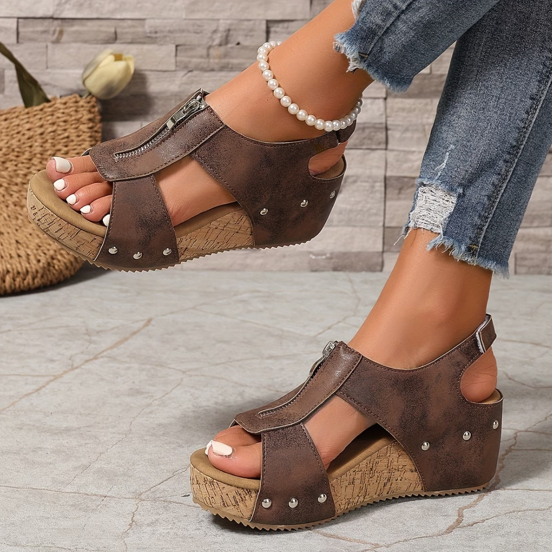 Women's New Vintage Wedge Platform Sandals
