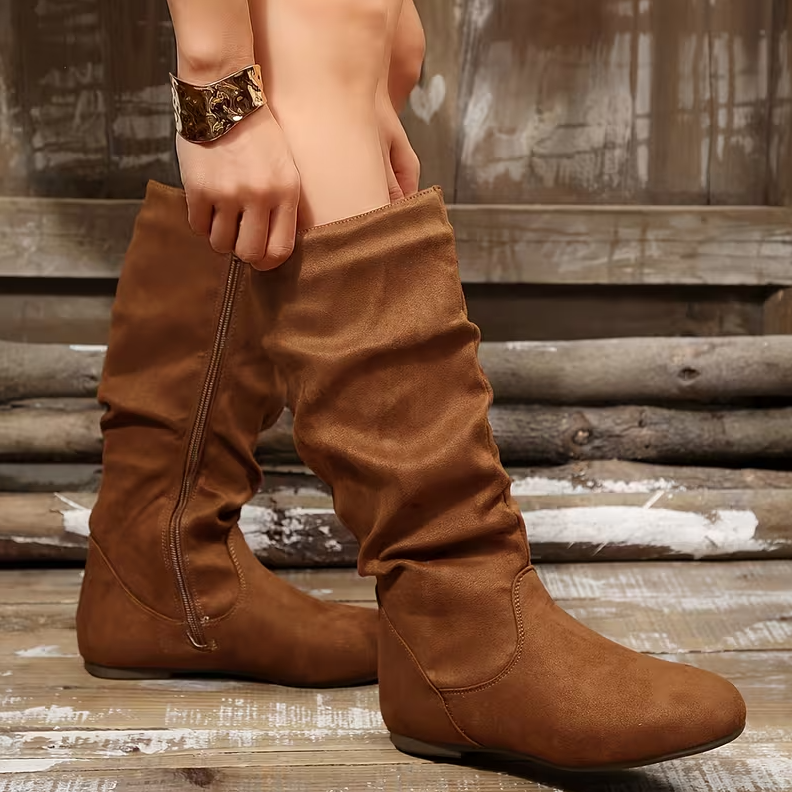 Women's Slouchy Comfort Boots with Arch Support – Warm-Lined, Water-Resistant & Anti-Slip