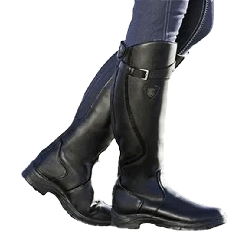 Women's Waterproof High Heel Leather Boots
