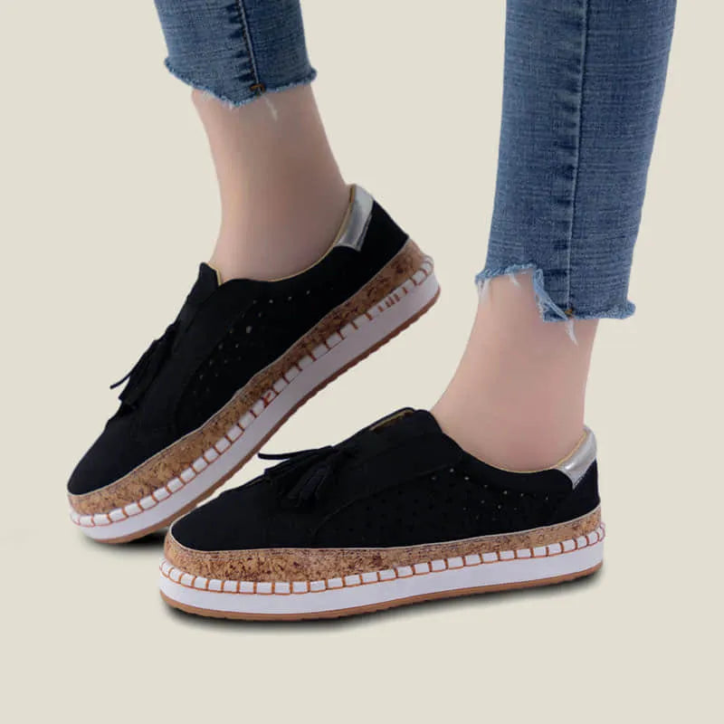 2023 Women Hollow-Out Round Toe Orthopedic Walking Sneakers
