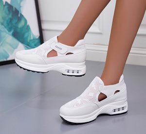On This Week Sale OFF 70%🔥Women's Orthopedic Air Cushioned Sole Flying Velcro Sneakers