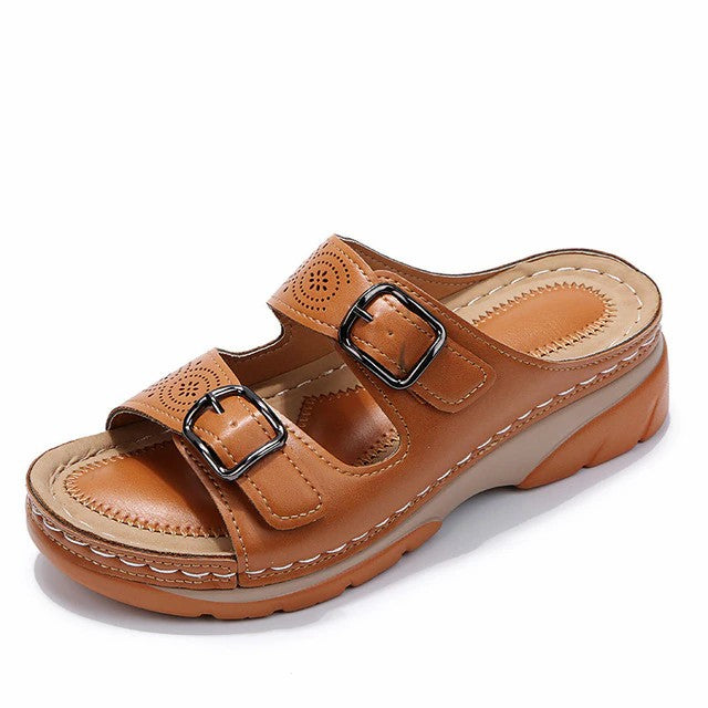 On This Week Sale OFF 60%🔥Breathable Orthopedic Adjustable Ladies Leather Sandals